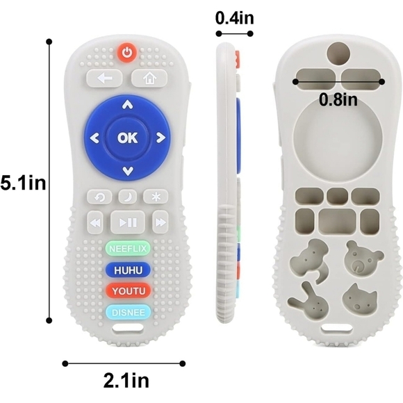 Black & Grey Remote Control Silicone Baby Teethers - Picture 2 of 9